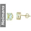 Image 1 : 1.70 ct Green Amethyst Earrings 14kt Gold