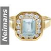 Image 1 : 1.81 ct Aquamarine & Diamond Ring 14kt Gold