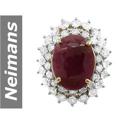 20.02 ct Ruby & Diamond Ring 14kt Gold