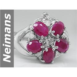 2.63 ct  Burma Ruby & Diamond Ring 14kt Gold