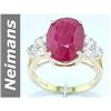 Image 1 : 7.08 ct Ruby & White Sapphire Ring 14kt Gold