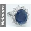 Image 1 : Stunning 14.20 ct Sapphire & Diamond Ring 14kt Gold
