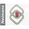 Image 1 : 1.89 ct Ruby & Diamond Pendant 14kt Gold