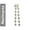 Image 1 : 4.34 ct Peridot & Diamond Earrings 14kt Gold