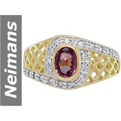 1.65 ct Rhodolite Garnet & Diamond Ring 14kt Gold