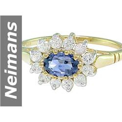 1.70 ct Blue Spinel, Blue Spinel & White Sapphire Ring 14kt Gold