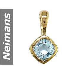 .80 ct Blue Topaz Pendant 14kt Gold