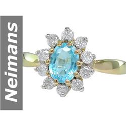 1.34 ct Apatite & Diamond Ring 14kt Gold