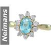 Image 1 : 1.34 ct Apatite & Diamond Ring 14kt Gold