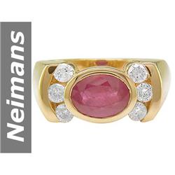 2.75 ct Ruby & Diamond Ring 14kt Gold