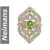 Image 1 : 1.05 ct Tsavorite & Diamond Ring 14kt Gold