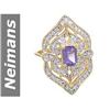 Image 1 : 1.50 ct Amethyst & Diamond Ring 14kt Gold