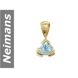 .10 ct Blue Topaz Pendant 14kt Gold