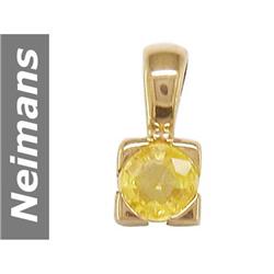 .23 ct Yellow Sapphire Pendant 14kt Gold