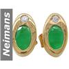 Image 1 : .83 ct Emerald & Diamond Earrings 14kt Gold
