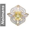 Image 1 : 1.25 ct Citrine & Diamond Ring 14kt Gold
