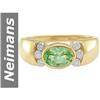 Image 1 : 1.06 ct Tsavorite & Diamond Ring 14kt Gold