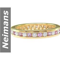 1.64 ct Pink Sapphire & Diamond Ring 14kt Gold