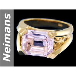 8.95 ct Pink Kunzite Ring 14kt Gold