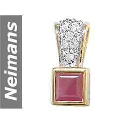 .92 ct Ruby & Diamond Pendant 14kt Gold