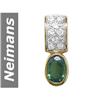 Image 1 : .55 ct Green Tourmaline & Diamond Pendant 14kt Gold