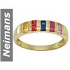 Image 1 : .84 ct Blue, Pink, Yellow Sapphire, Ruby & Songea Ring 14kt Gold