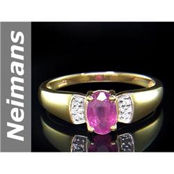 .97 ct Ruby & Diamond Ring 14kt Gold