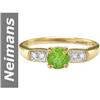 Image 1 : .54 ct Peridot & Diamond Ring 14kt Gold