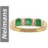 Image 1 : .68 ct Emerald & Diamond Ring 14kt Gold