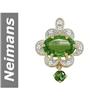 Image 1 : 4.53 ct Green Tourmaline & Diamond Pendant 14kt Gold