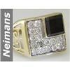Image 1 : Exotic 4.03 ct Black & White Diamond Ring 14kt Gold