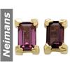Image 1 : .72 ct Violet Red Spinel Earrings 14kt Gold