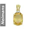 Image 1 : 6.13 ct Citrine & Diamond Pendant 14kt Gold