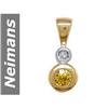 Image 1 : .13 ct Yellow Sapphire & Diamond Pendant 14kt Gold