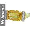Image 1 : 7.75 ct Citrine & Diamond Ring 14kt Gold