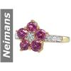 Image 1 : 1.62 ct Violet Red Spinel & Diamond Ring 14kt Gold