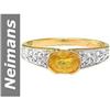 Image 1 : 1.08 ct Yellow Sapphire & Diamond Ring 14kt Gold