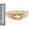 Image 1 : .93 ct Citrine & Diamond Ring 14kt Gold
