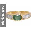 Image 1 : 1.00 ct Green Tourmaline & Diamond Ring 14kt Gold