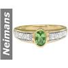 Image 1 : .76 ct Tsavorite & Diamond Ring 14kt Gold