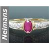 Image 1 : .66 ct Ruby & Diamond Ring 14kt Gold