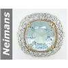 Image 1 : 8.08 ct Aquamarine & Diamond Ring 14kt Gold