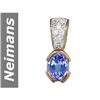 Image 1 : 1.32 ct Tanzanite & Diamond Pendant 14kt Gold