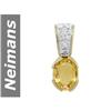 Image 1 : 1.50 ct Citrine & Diamond Pendant 14kt Gold