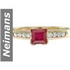 Image 1 : .57 ct Ruby & Diamond Ring 14kt Gold