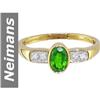 Image 1 : .75 ct Chrome Diopside & Diamond Ring 14kt Gold