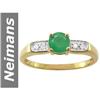 Image 1 : .52 ct Emerald & Diamond Ring 14kt Gold