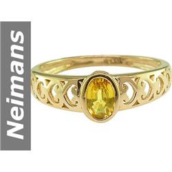 .60 ct Yellow Sapphire Ring 14kt Gold
