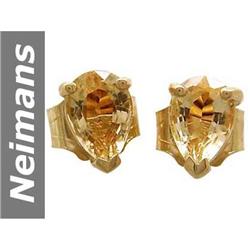 .50 ct Citrine Earrings 14kt Gold