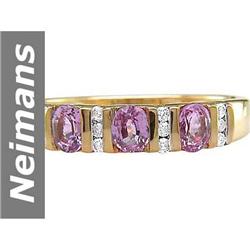 .77 ct Pink Sapphire & Diamond Ring 14kt Gold